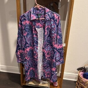Lauren Ralph Lauren Paisley Mini Dress in Pink and Blue